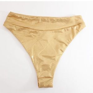 Dippin Daisys Holographic Metallic High Waist Bikini Bottom